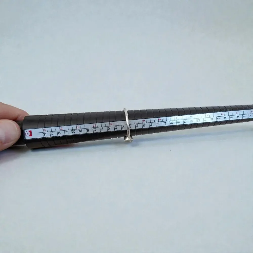 Vintage Sterling Silver 925 Blue Tourmaline Minimalist Stack Ring SIZE 10 - Picture 5 of 8